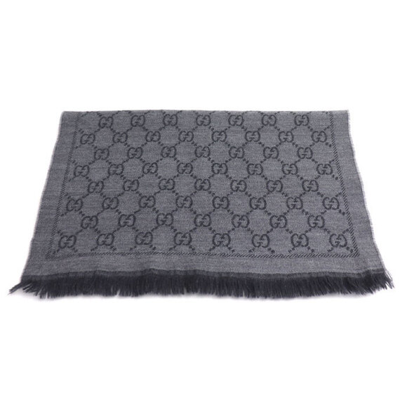 GUCCI Other - GUCCI GG pattern wool scarf, gray, men's